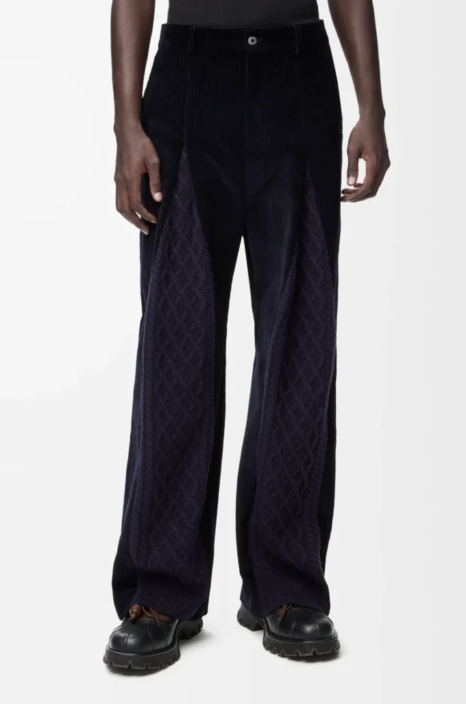 Pantalones híbridos de algodón y lana Azul marino oscuro/Marino Pantalones híbridos de algodón y lana Azul marino oscuro/Marino