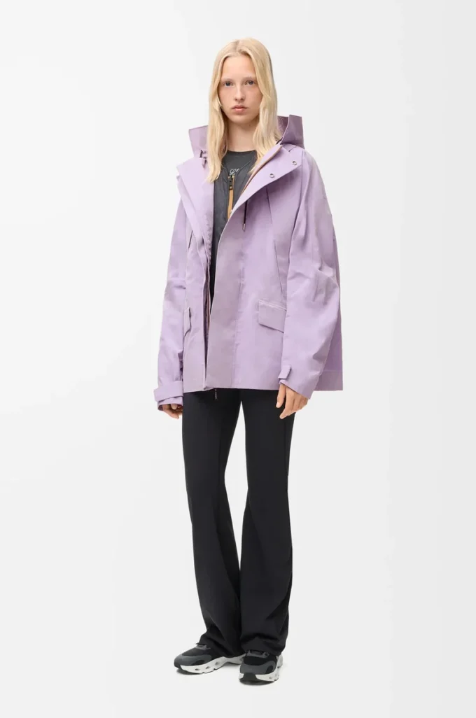 Parka corta de algodón técnico Lila Parka corta de algodón técnico Lila