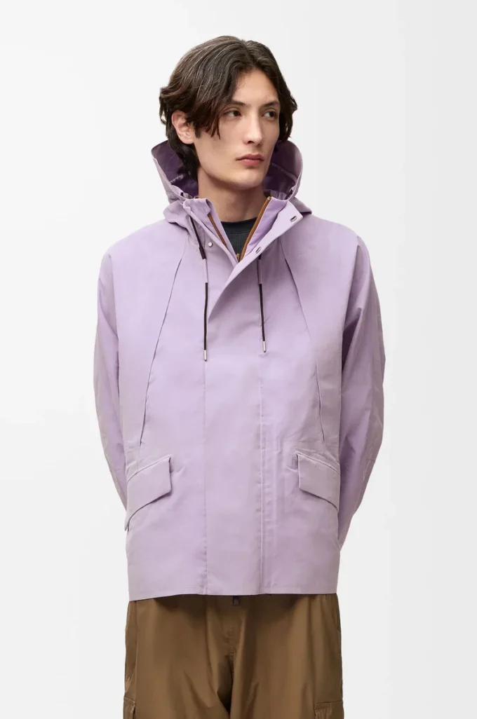 Parka corta de algodón técnico Lila Parka corta de algodón técnico Lila