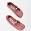 Pebble Bailarina suave de piel de cordero napa Blush Pebble Bailarina suave de piel de cordero napa Blush