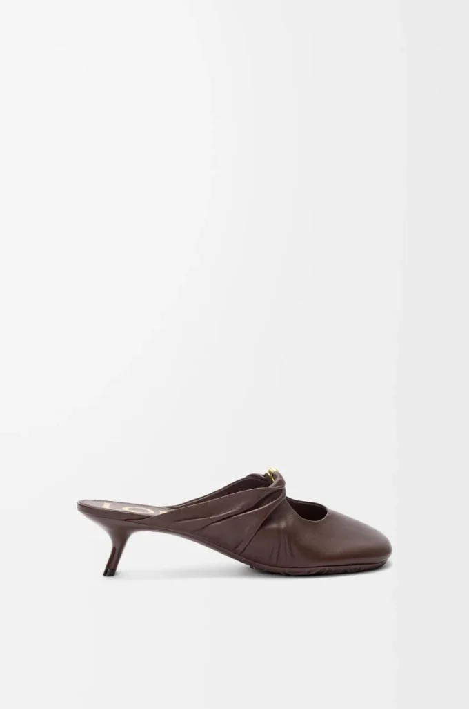 Pebble Soft Mule en piel de cordero napa Brownie Pebble Soft Mule en piel de cordero napa Brownie