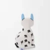 Peluche de gato en terciopelo de algodón Blanco suave Peluche de gato en terciopelo de algodón Blanco suave