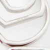 Pendientes de aro apilados en plata de ley y esmalte Plata/Burdeos Pendientes de aro apilados en plata de ley y esmalte Plata/Burdeos