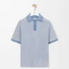 Polo de algodón azul claro Polo de algodón azul claro