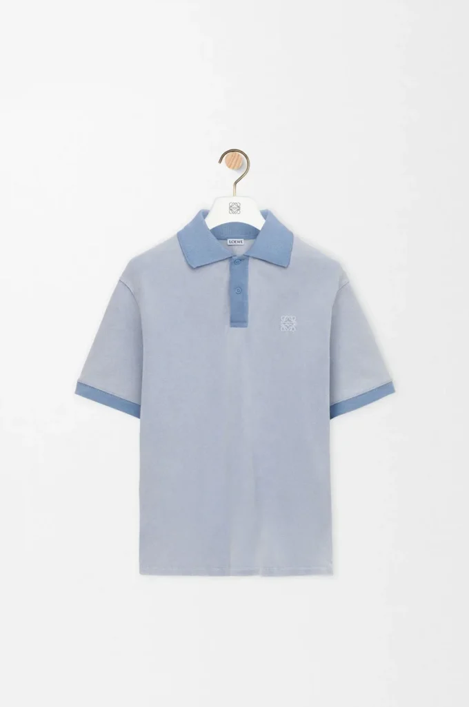 Polo de algodón azul claro Polo de algodón azul claro