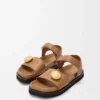 Sandalia Pebble Fussbett de suave piel de becerro color roble Sandalia Pebble Fussbett de suave piel de becerro color roble