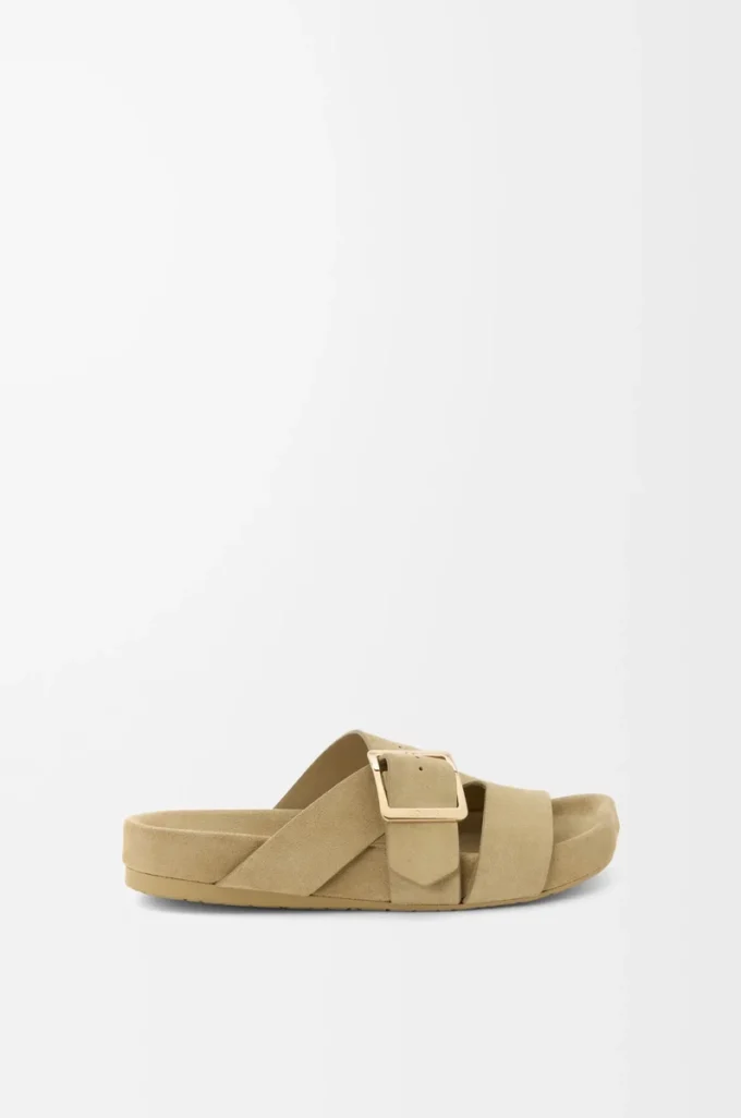 Sandalias deslizantes con hebilla Ease en ante Sahara Sandalias deslizantes con hebilla Ease en ante Sahara