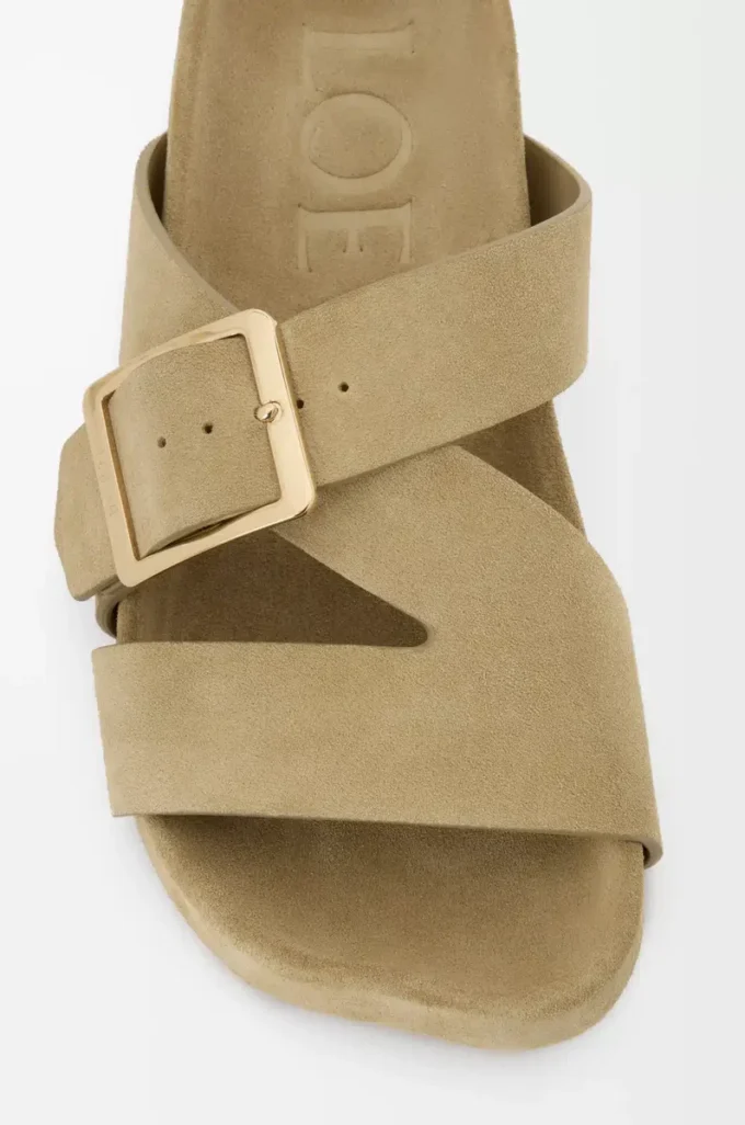 Sandalias deslizantes con hebilla Ease en ante Sahara Sandalias deslizantes con hebilla Ease en ante Sahara