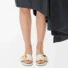 Sandalias Pebble de piel de becerro suave color sal marina Sandalias Pebble de piel de becerro suave color sal marina