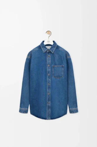 Sobrecamisa Anagram en denim azul medio