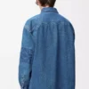 Sobrecamisa Anagram en denim azul medio Sobrecamisa Anagram en denim azul medio