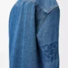Sobrecamisa Anagram en denim azul medio Sobrecamisa Anagram en denim azul medio