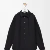 Sobrecamisa con capucha de algodón Negro