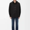 Sobrecamisa con capucha de algodón Negro
