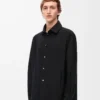 Sobrecamisa con capucha de algodón Negro