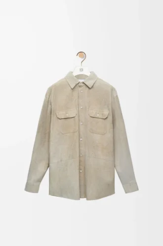 Sobrecamisa de ante de cordero Blanco