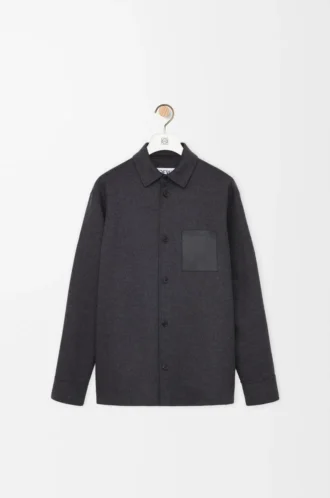 Sobrecamisa de lana y cachemira Charcoal Melange