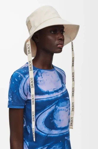 Sombrero de pescador en lona blanco suave