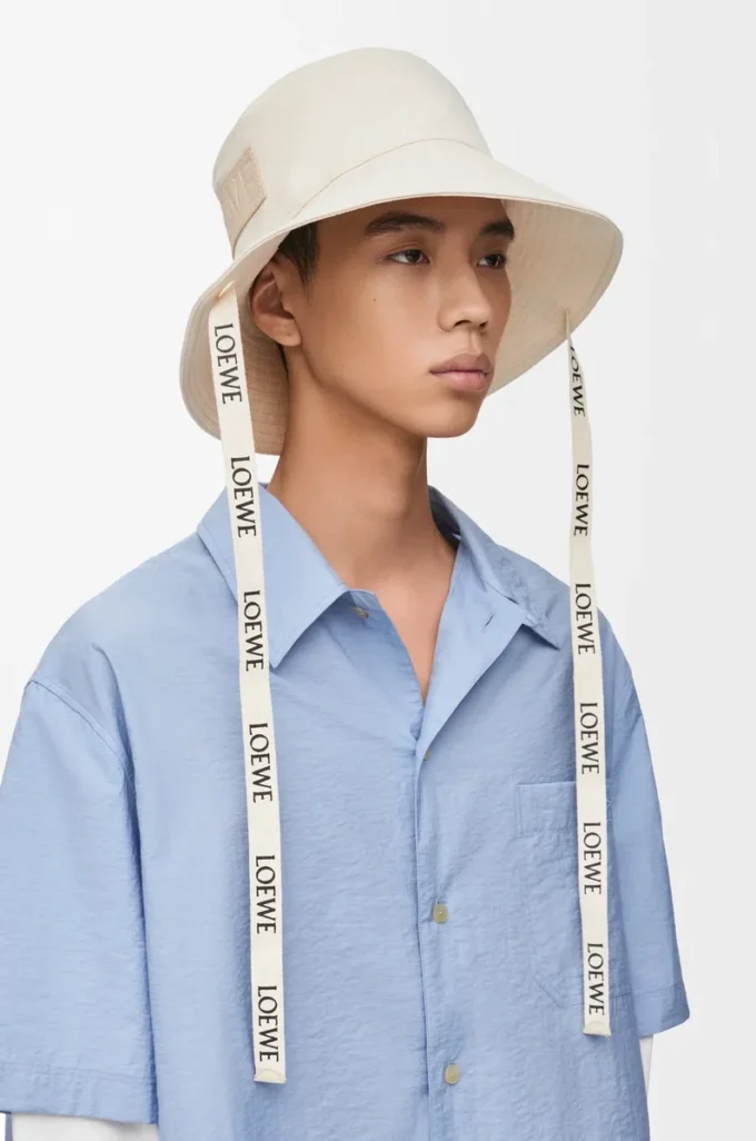 Sombrero de pescador en lona blanco suave Sombrero de pescador en lona blanco suave