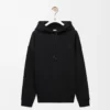 Sudadera con capucha de corte holgado en algodón negro