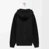 Sudadera con capucha de corte holgado en algodón negro
