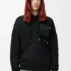 Sudadera con capucha de corte holgado en algodón negro