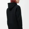 Sudadera con capucha de corte holgado en algodón negro
