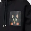 Sudadera con capucha de corte holgado en algodón negro Sudadera con capucha de corte holgado en algodón negro