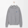 Sudadera con capucha de lana gris jaspeado claro Sudadera con capucha de lana gris jaspeado claro