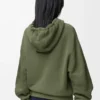Sudadera con capucha Flamenco de algodón y cachemira Verde caqui