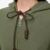 Sudadera con capucha Flamenco de algodón y cachemira Verde caqui