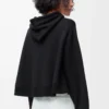 Sudadera con capucha trapezoidal de mezcla de algodón. Negro Sudadera con capucha trapezoidal de mezcla de algodón. Negro