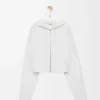 Sudadera con capucha y cremallera Anagram de lana Blanca