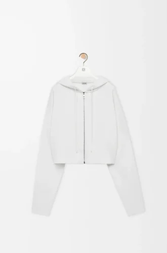 Sudadera con capucha y cremallera Anagram de lana Blanca Sudadera con capucha y cremallera Anagram de lana Blanca