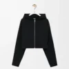 Sudadera con capucha y cremallera Anagram de lana, color negro Sudadera con capucha y cremallera Anagram de lana, color negro