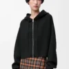 Sudadera con capucha y cremallera Anagram de lana, color negro Sudadera con capucha y cremallera Anagram de lana, color negro