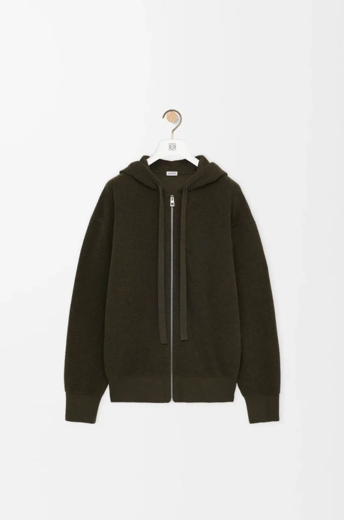 Sudadera con capucha y cremallera Anagram de lana verde caqui Sudadera con capucha y cremallera Anagram de lana verde caqui