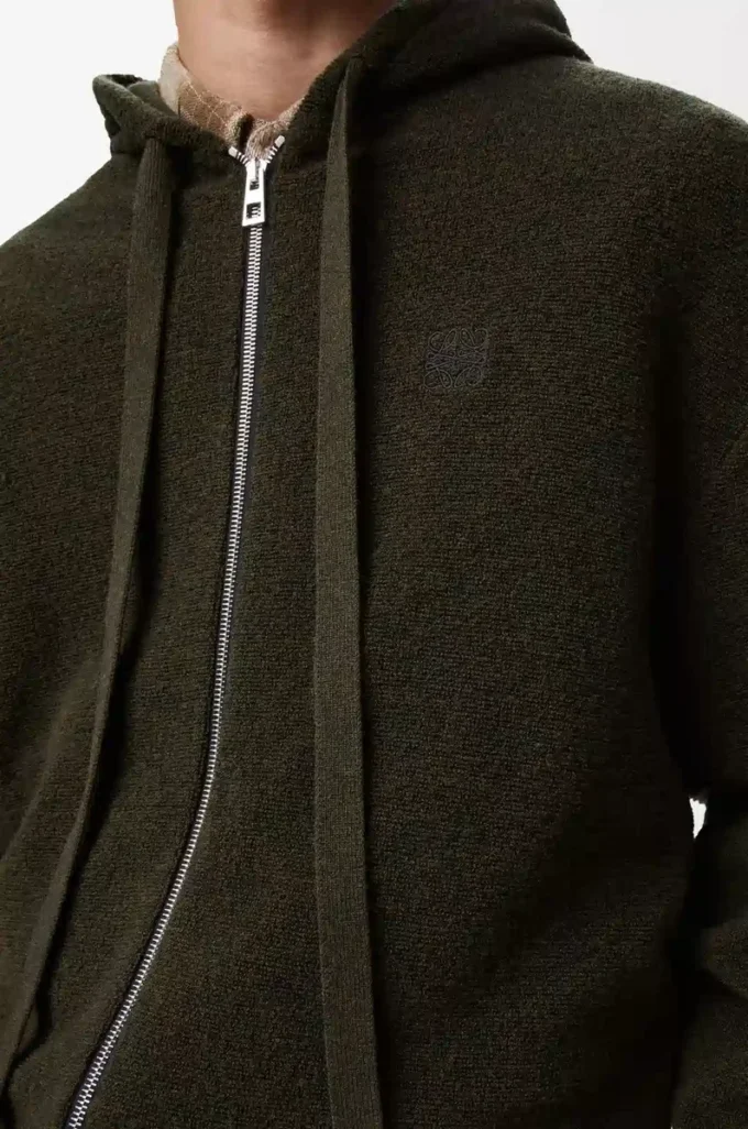 Sudadera con capucha y cremallera Anagram de lana verde caqui Sudadera con capucha y cremallera Anagram de lana verde caqui