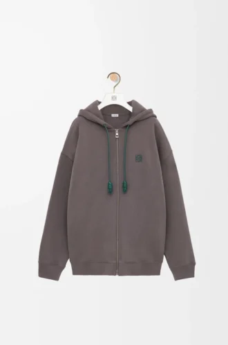 sudadera con capucha y cremallera de algodn gris oscuro 1 330x498 - Sudadera con capucha y cremallera de algod&oacute;n Gris oscuro