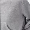 Sudadera con capucha y silueta trapezoidal en mezcla de algodón Gris jaspeado Sudadera con capucha y silueta trapezoidal en mezcla de algodón Gris jaspeado