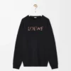 Sudadera de corte regular en algodón negro