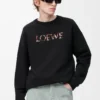 Sudadera de corte regular en algodón negro