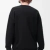 Sudadera de corte regular en algodón negro
