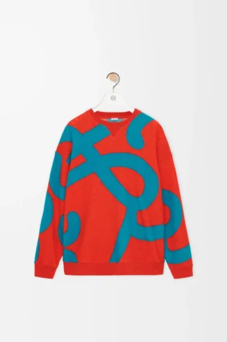 Sudadera de lana y algodón azul/naranja Sudadera de lana y algodón azul/naranja