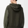 Sudadera híbrida de algodón y piel de cordero napa Verde caqui Sudadera híbrida de algodón y piel de cordero napa Verde caqui