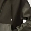Sudadera híbrida de algodón y piel de cordero napa Verde caqui Sudadera híbrida de algodón y piel de cordero napa Verde caqui