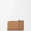 Tarjetero con monedero Pebble en piel de becerro granulada Pebble Mocha Tarjetero con monedero Pebble en piel de becerro granulada Pebble Mocha