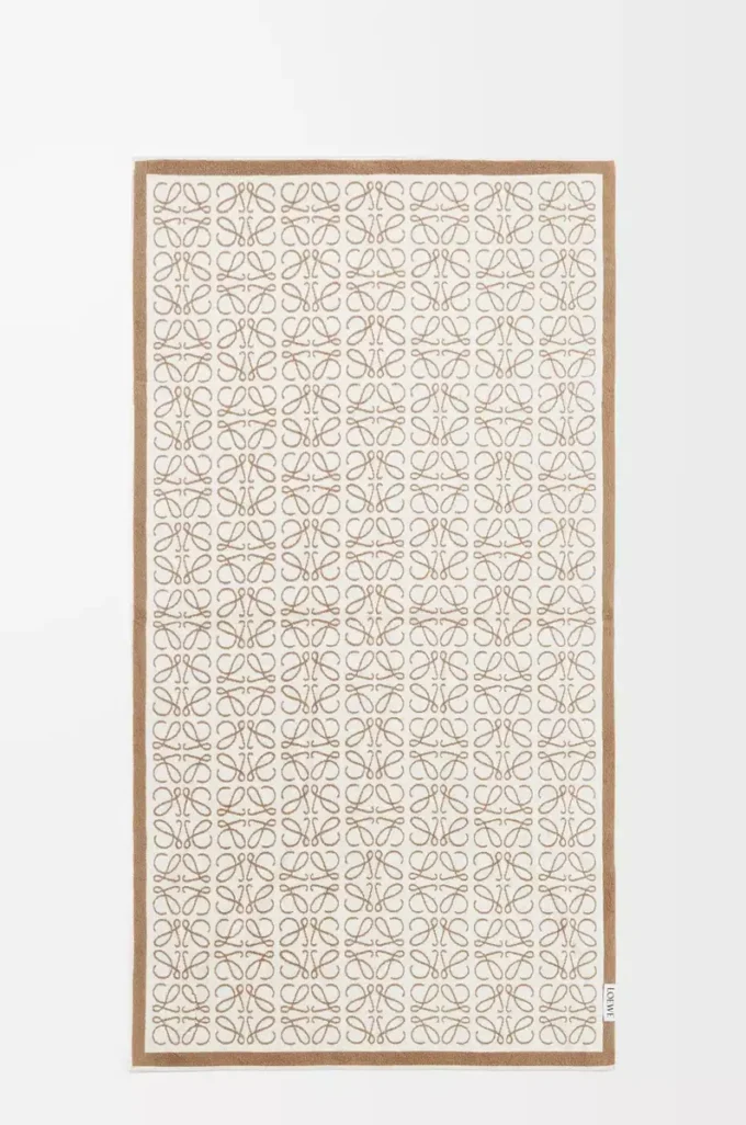 Toalla Anagram de algodón Beige
