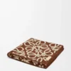 Toalla de algodón marrón/beige