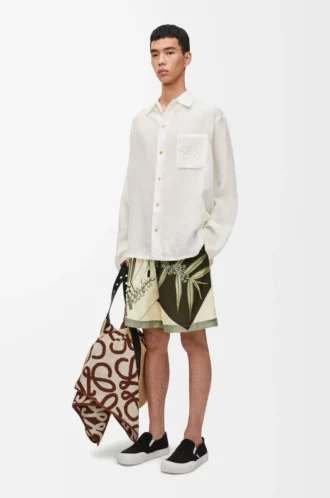 Toalla de algodón marrón/beige